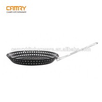 Carbon steel non-stick BBQ grill pan