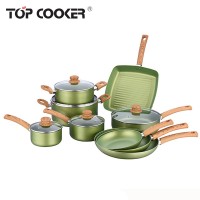 Unique aluminum non stick technique cookware set