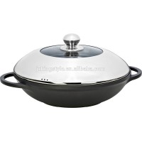 40 cm cast aluminium nonstick quick fry wok with ceramic coating