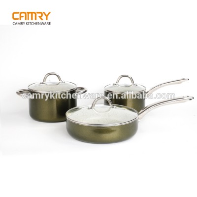 Aluminum non-stick induction cookware set