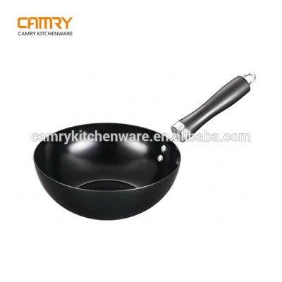 Carbon steel non-stick mini wok pan