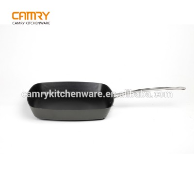 Aluminum non-stick square fry pan