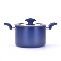 Smart Deep Non-stick Sauce Pot with 2 handles and Stainless Steel Lid