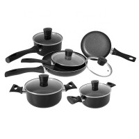 6 pcs aluminum cookware sets with  non stick casseroles  pot and non stick frypan