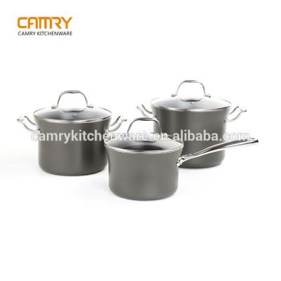 6pcs   Hard  Anodized Cookware Set